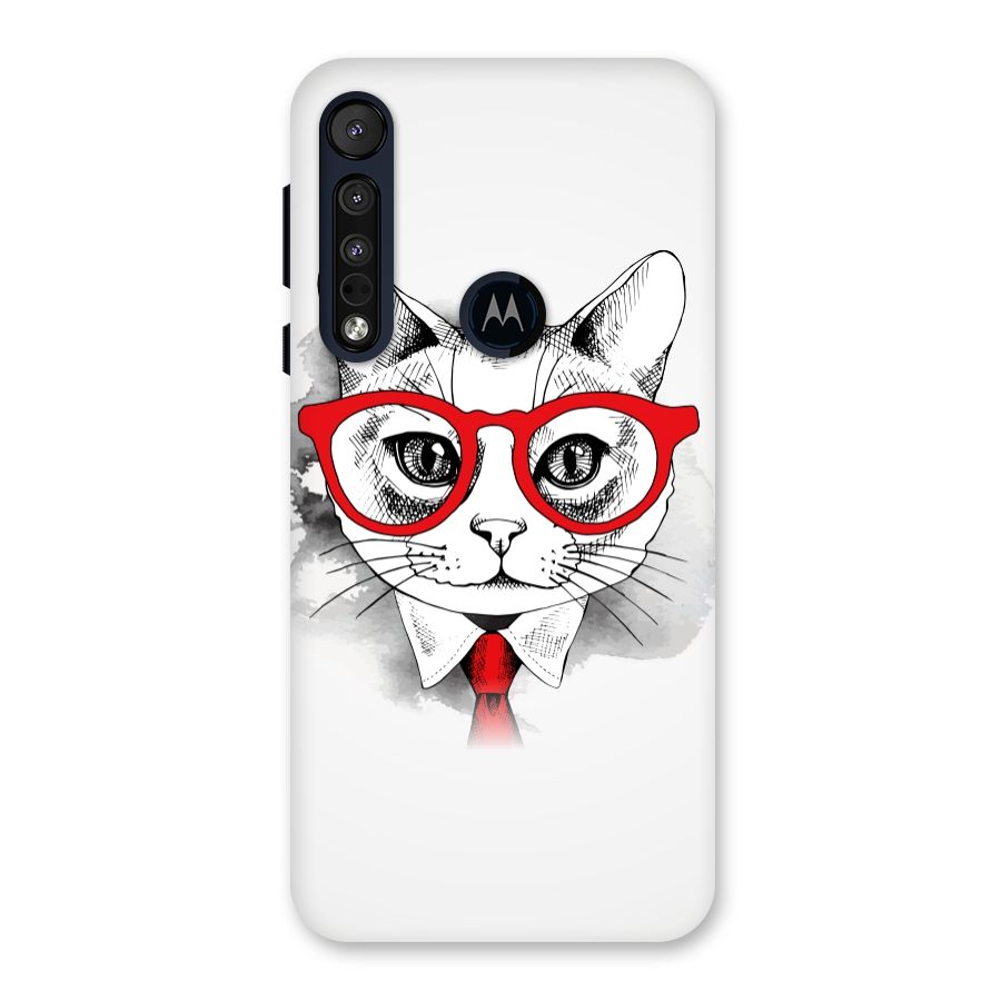 Business Cat Back Case for Motorola One Macro
