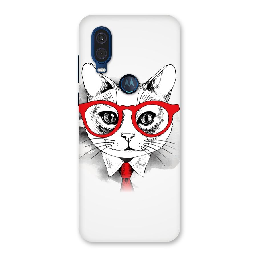Business Cat Back Case for Motorola One Vision