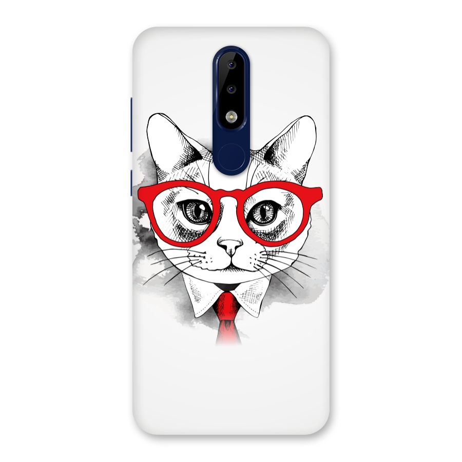 Business Cat Back Case for Nokia 5.1 Plus