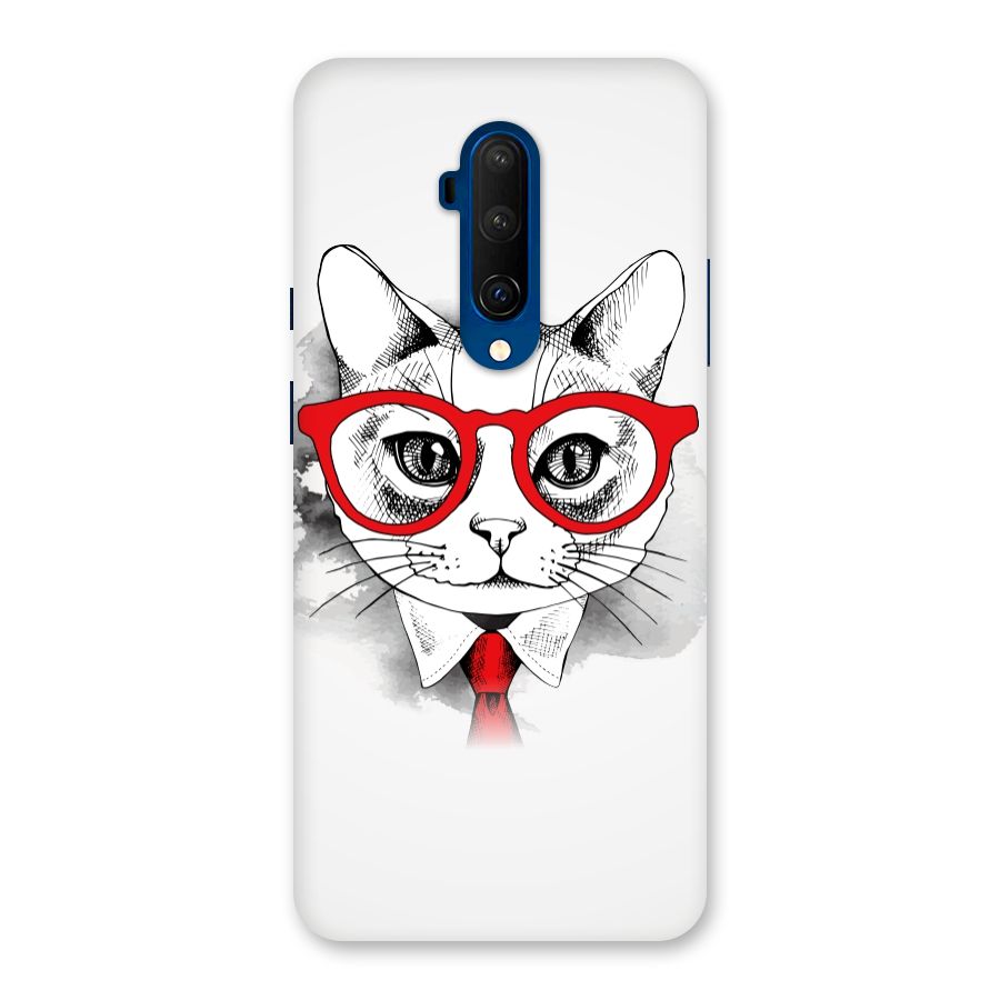 Business Cat Back Case for OnePlus 7T Pro