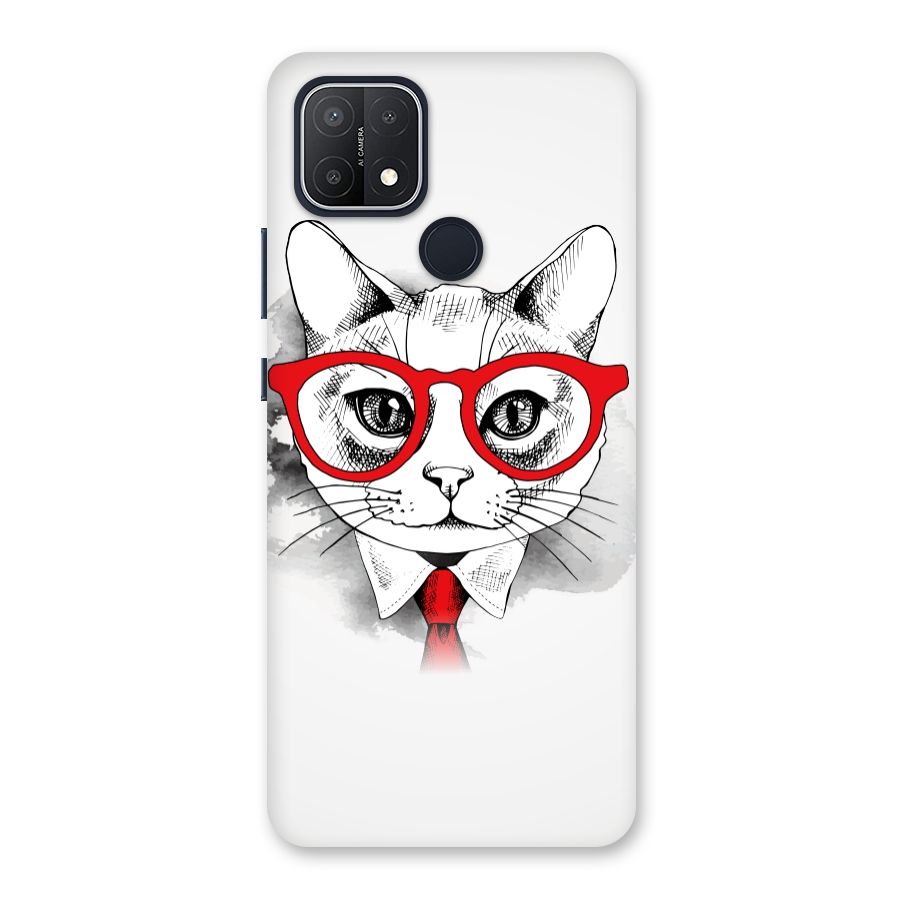 Business Cat Back Case for Oppo A15