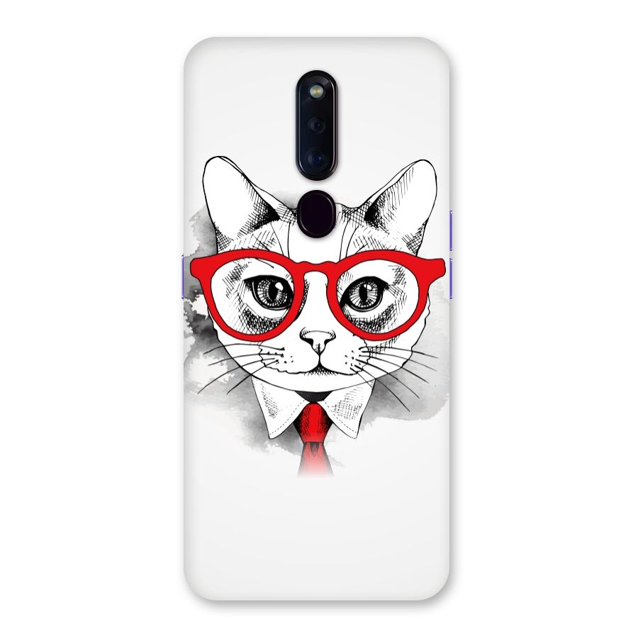 Business Cat Back Case for Oppo F11 Pro