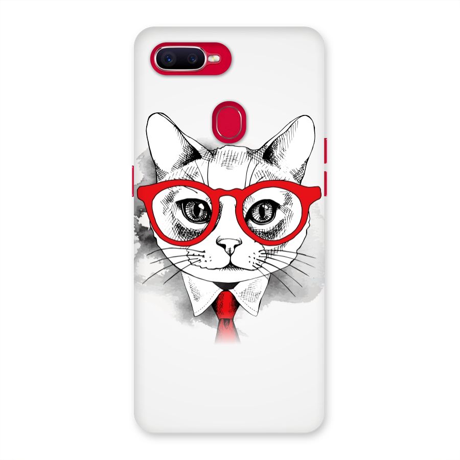 Business Cat Back Case for Oppo F9 Pro
