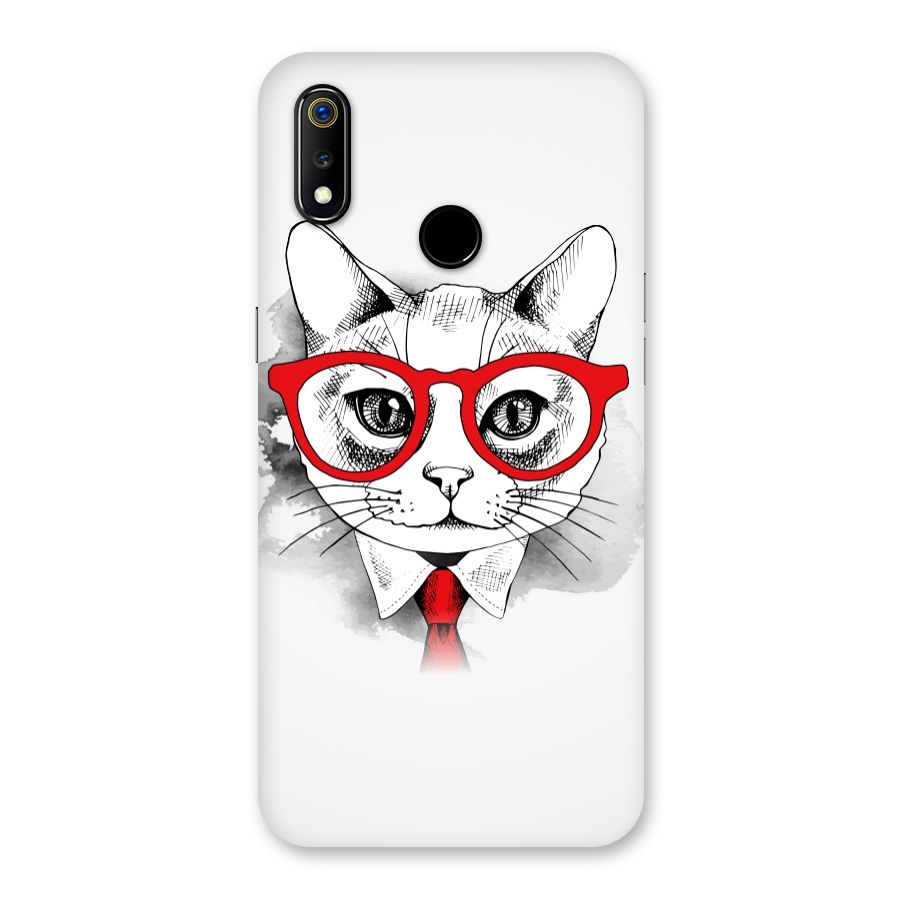 Business Cat Back Case for Realme 3