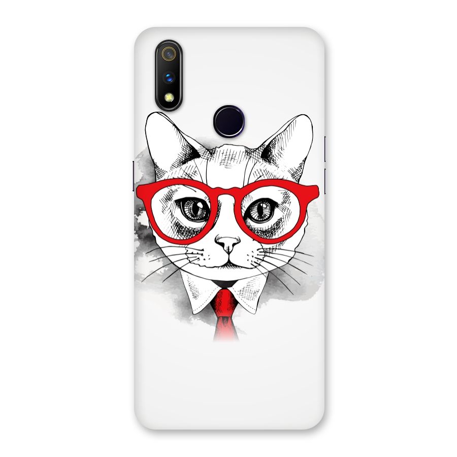Business Cat Back Case for Realme 3 Pro