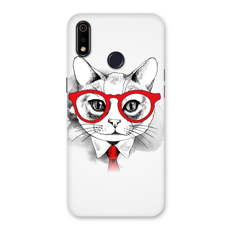 Business Cat Back Case for Realme 3i