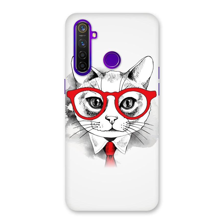 Business Cat Back Case for Realme 5 Pro