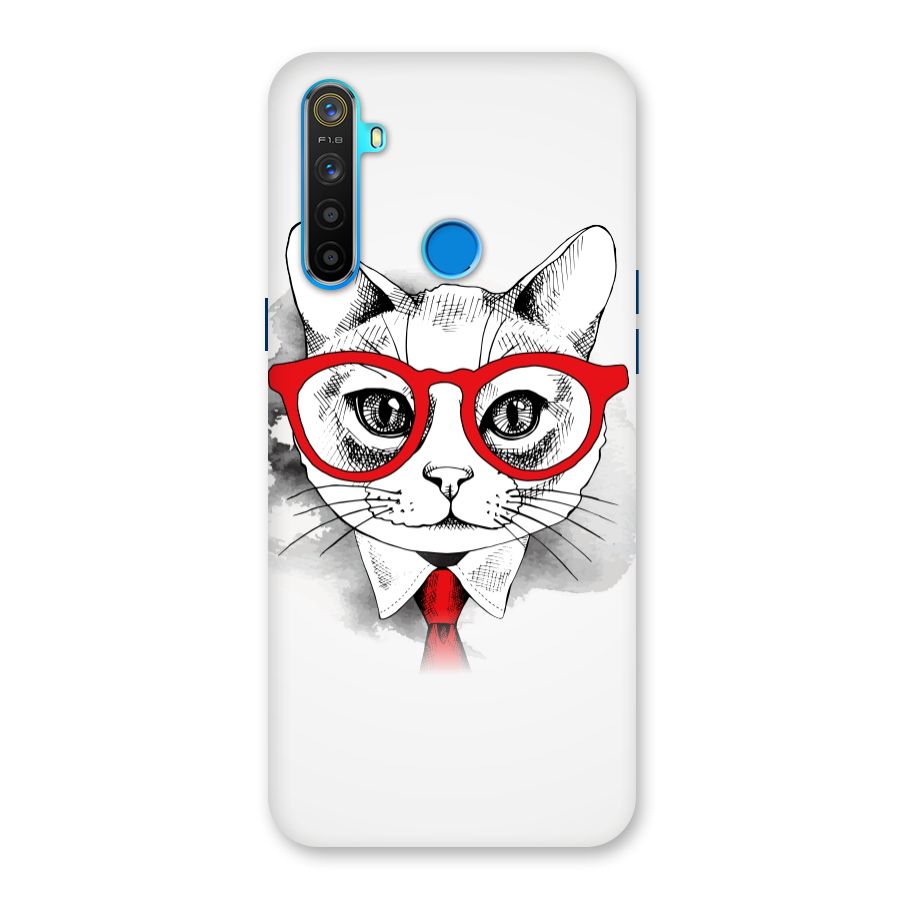 Business Cat Back Case for Realme 5s