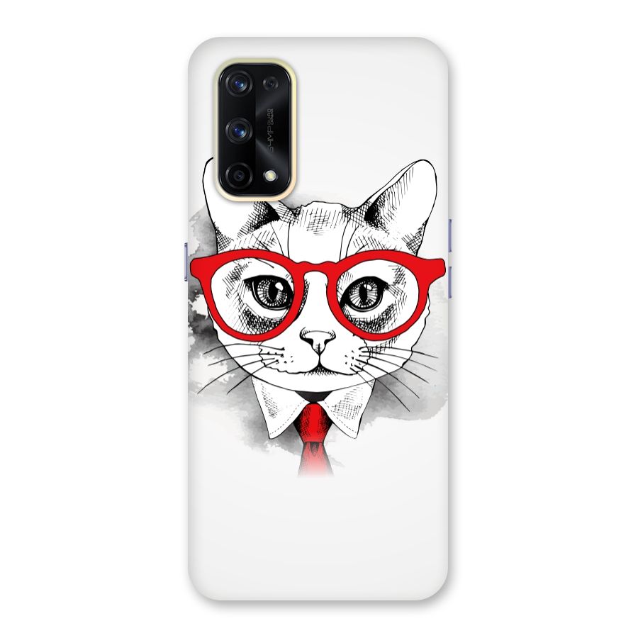 Business Cat Glass Back Case for Realme X7 Pro