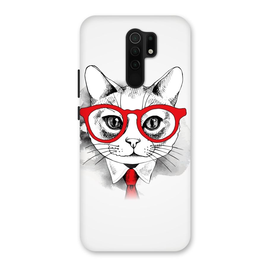 Business Cat Back Case for Redmi 9 Prime
