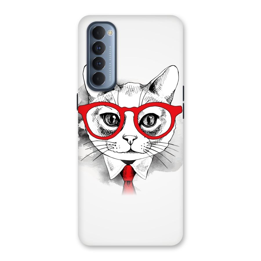 Business Cat Back Case for Reno4 Pro