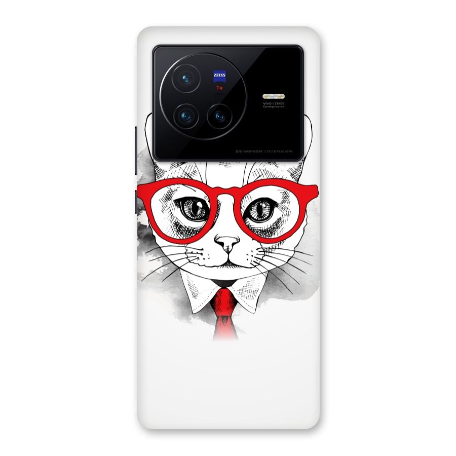 Business Cat Back Case for Vivo X80