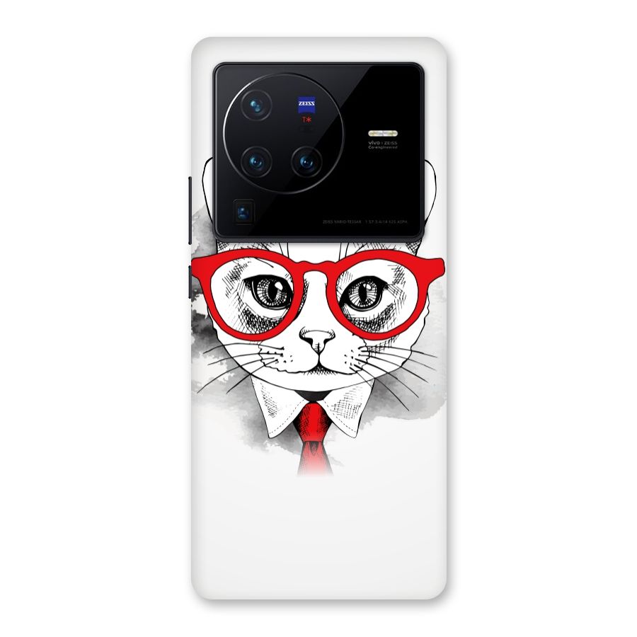 Business Cat Back Case for Vivo X80 Pro