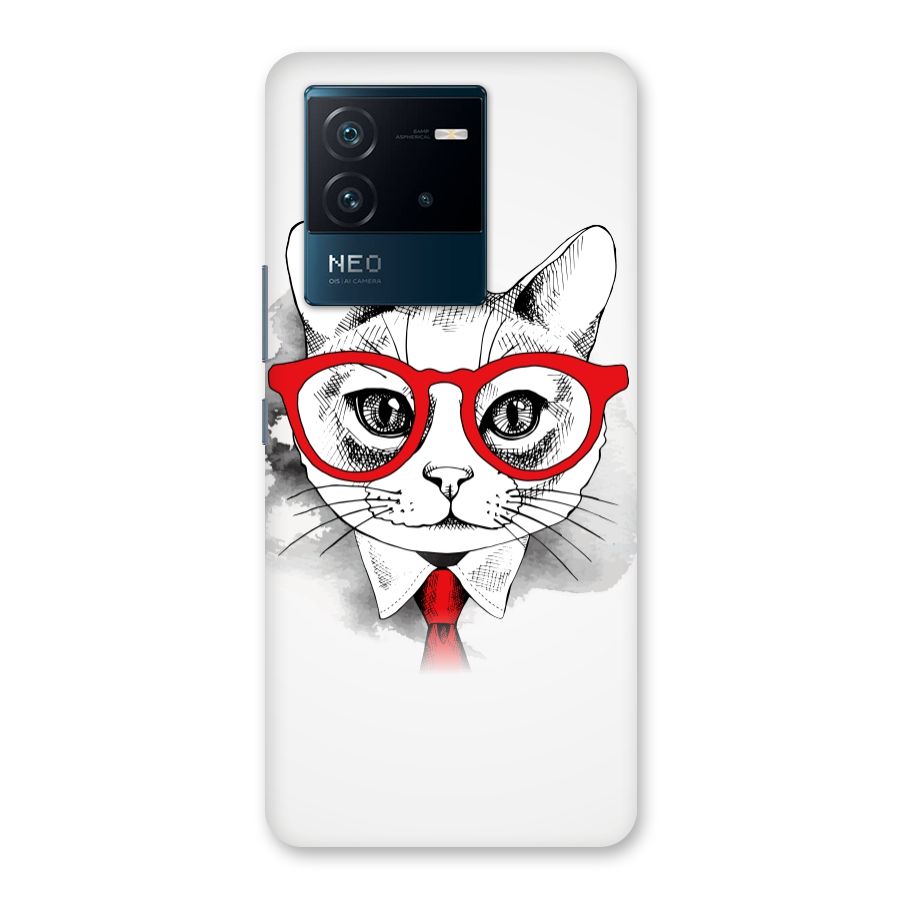Business Cat Back Case for Vivo iQOO Neo 6 5G