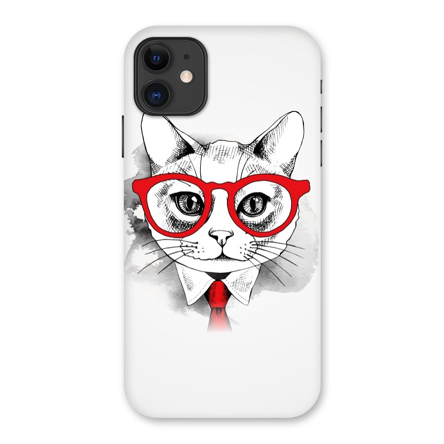 Business Cat Back Case for iPhone 11