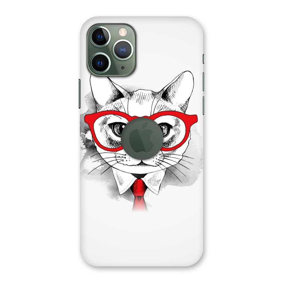 Business Cat Back Case for iPhone 11 Pro Logo  Cut