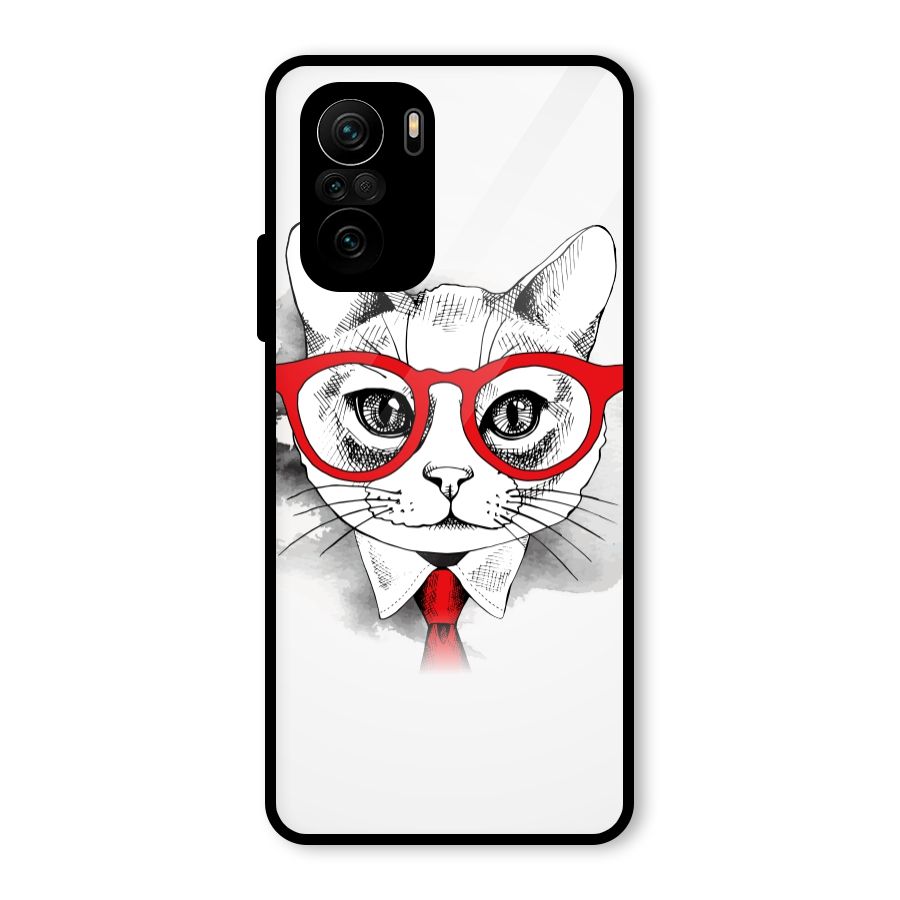 Business Cat Glass Back Case for Mi 11X Pro
