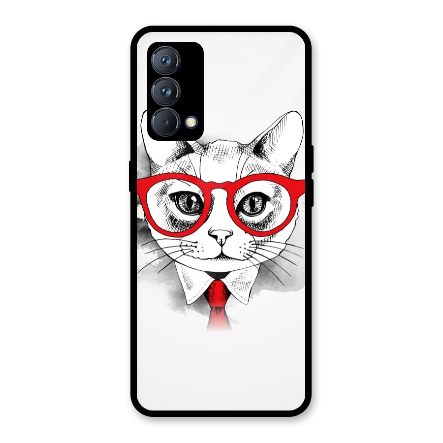 Business Cat Glass Back Case for Realme GT Master Edition