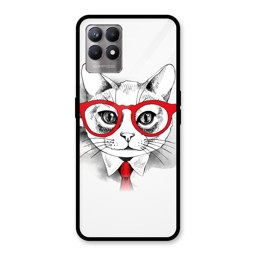 Business Cat Glass Back Case for Realme Narzo 50