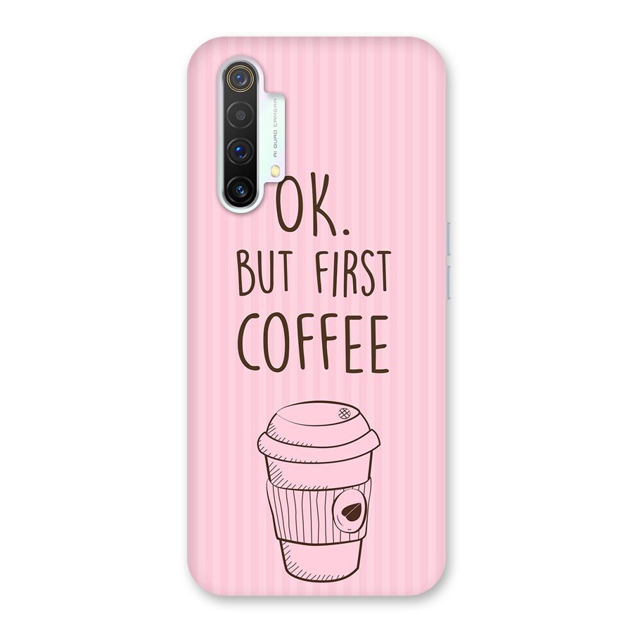 But First Coffee (Pink) Back Case for Realme X3 SuperZoom