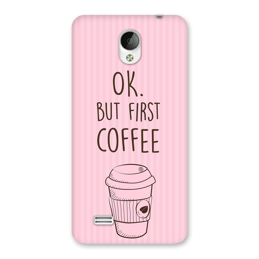 But First Coffee (Pink) Back Case for Vivo Y21