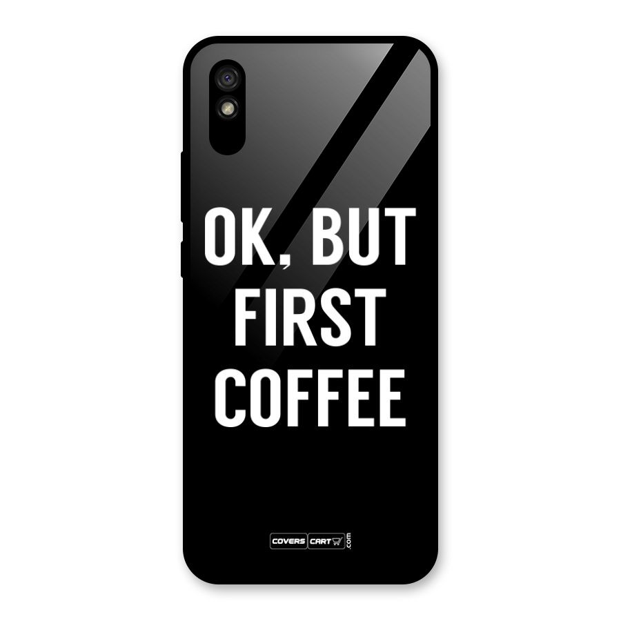 But First Coffee Glass Back Case for Redmi 9i