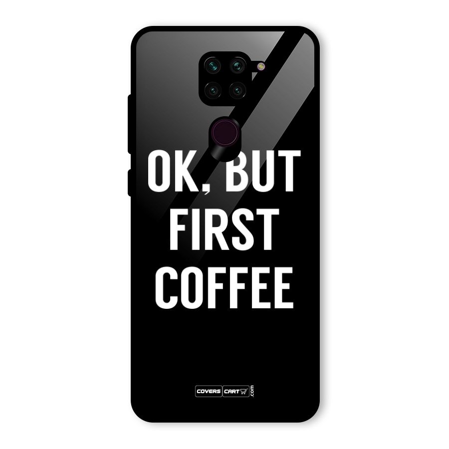 But First Coffee Glass Back Case for Redmi Note 9
