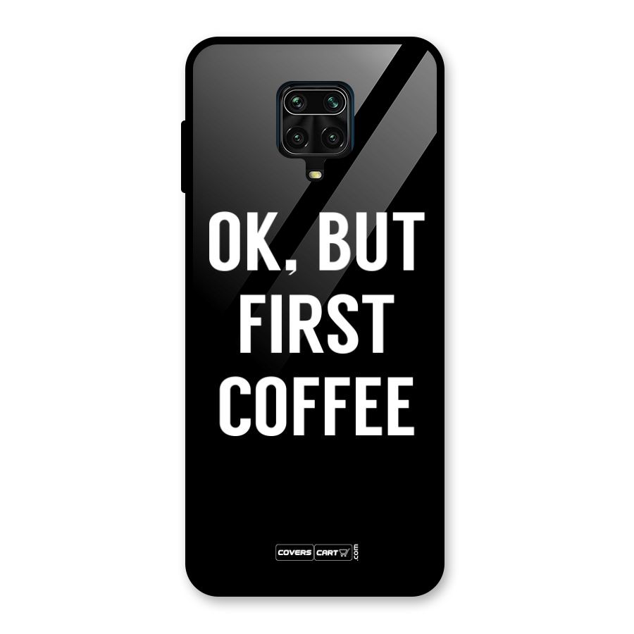 But First Coffee Glass Back Case for Redmi Note 9 Pro