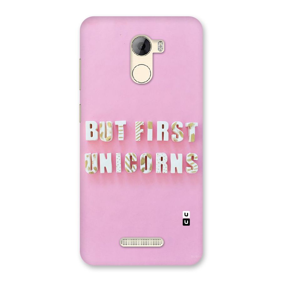 But First Unicorns Back Case for Gionee A1 LIte