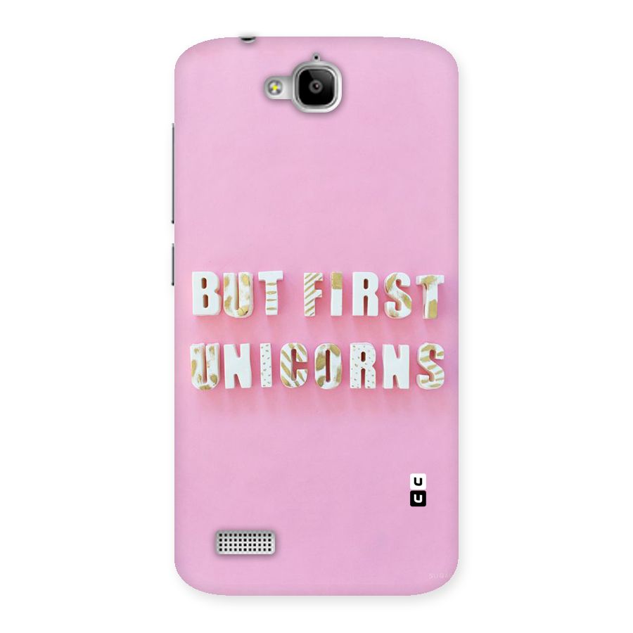 But First Unicorns Back Case for Honor Holly