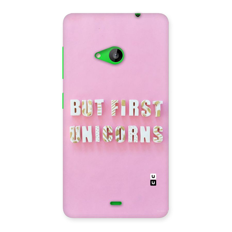 But First Unicorns Back Case for Lumia 535