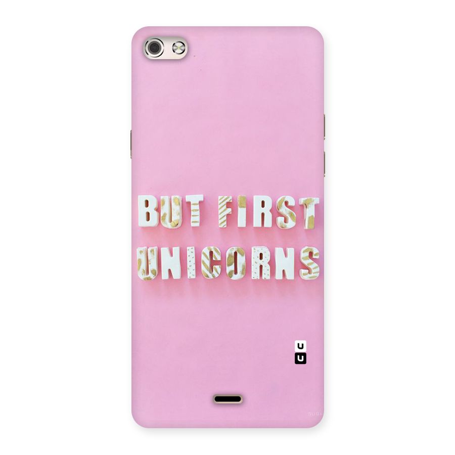 But First Unicorns Back Case for Micromax Canvas Silver 5
