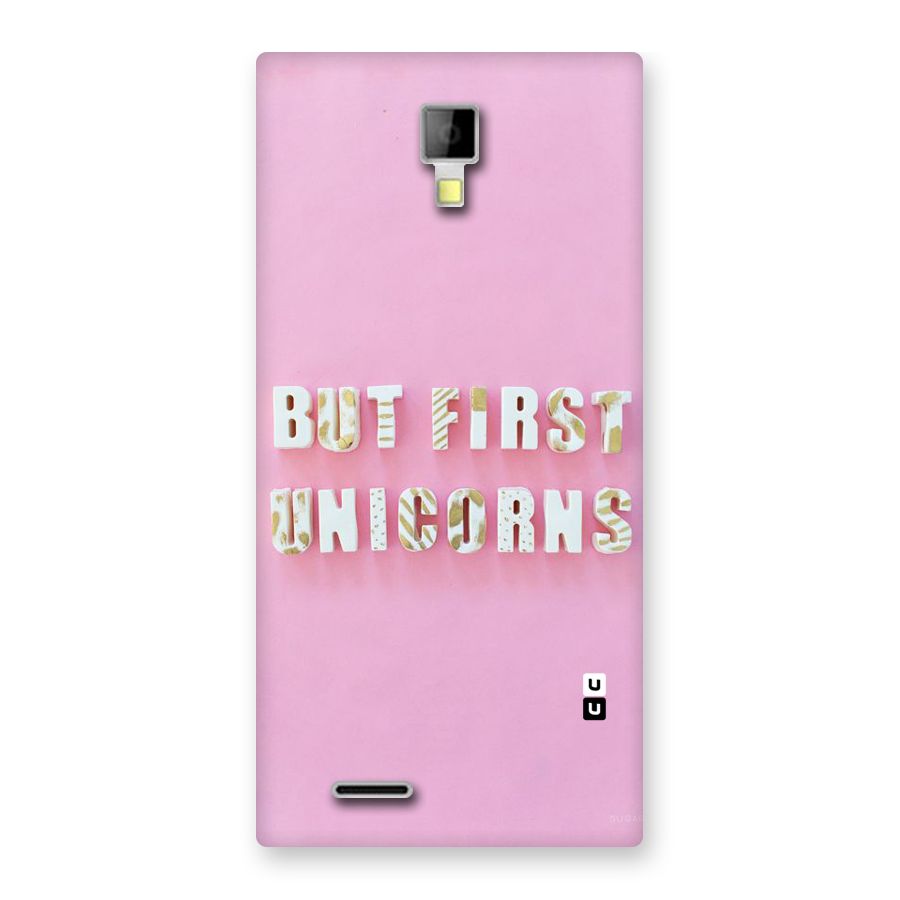 But First Unicorns Back Case for Micromax Canvas Xpress A99