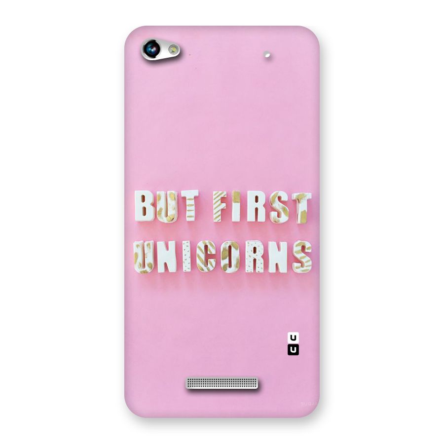 But First Unicorns Back Case for Micromax Hue 2