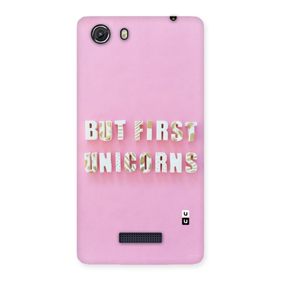 But First Unicorns Back Case for Micromax Unite 3