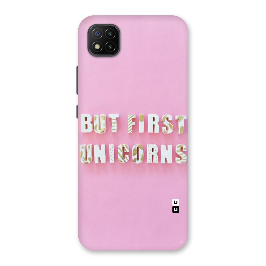 But First Unicorns Back Case for Poco C3