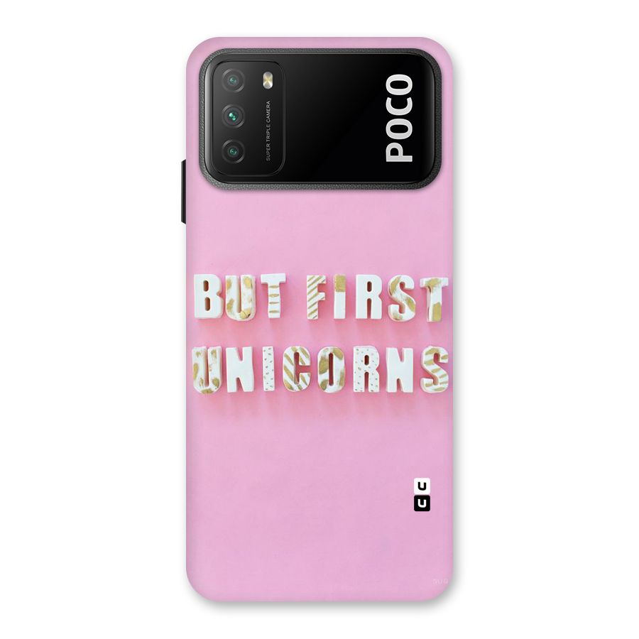 But First Unicorns Back Case for Poco M3