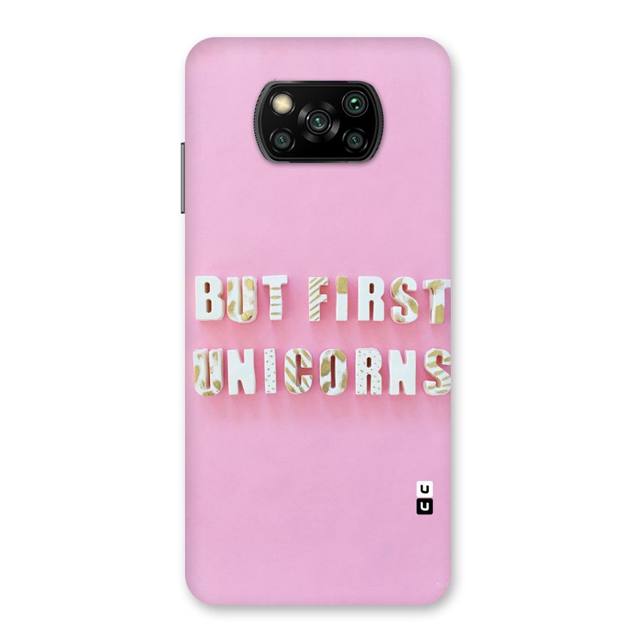 But First Unicorns Back Case for Poco X3