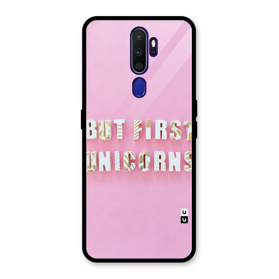 But First Unicorns Glass Back Case for Oppo A9 (2020)