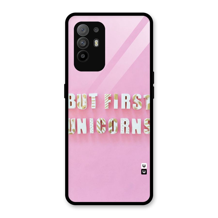 But First Unicorns Glass Back Case for Oppo F19 Pro Plus 5G