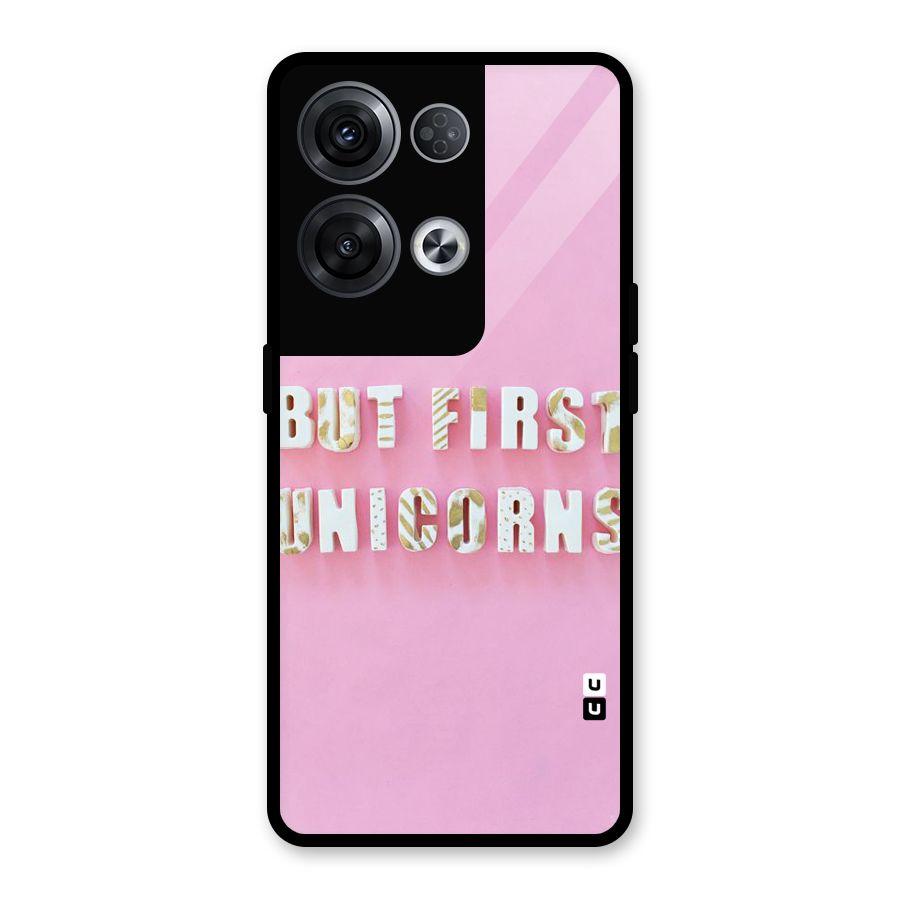 But First Unicorns Glass Back Case for Oppo Reno8 Pro 5G