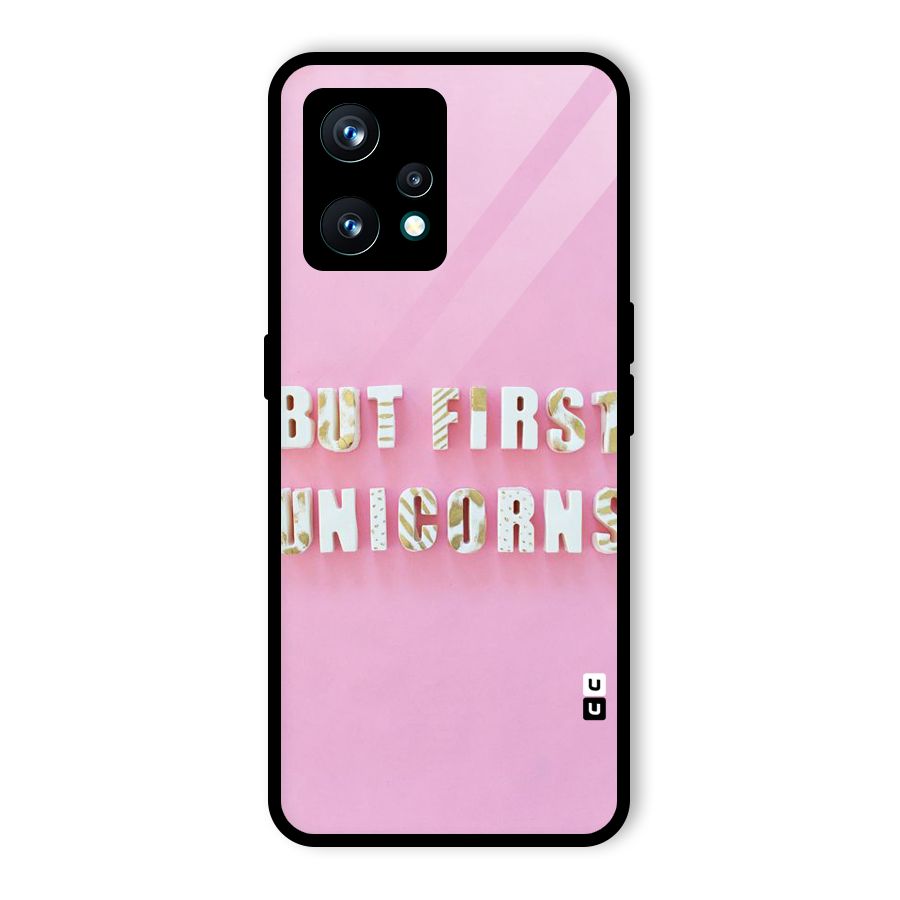 But First Unicorns Glass Back Case for Realme 9 Pro Plus 5G