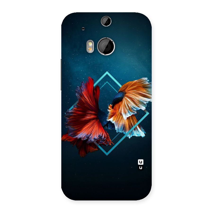 Butterfly Diamond Design Back Case for HTC One M8