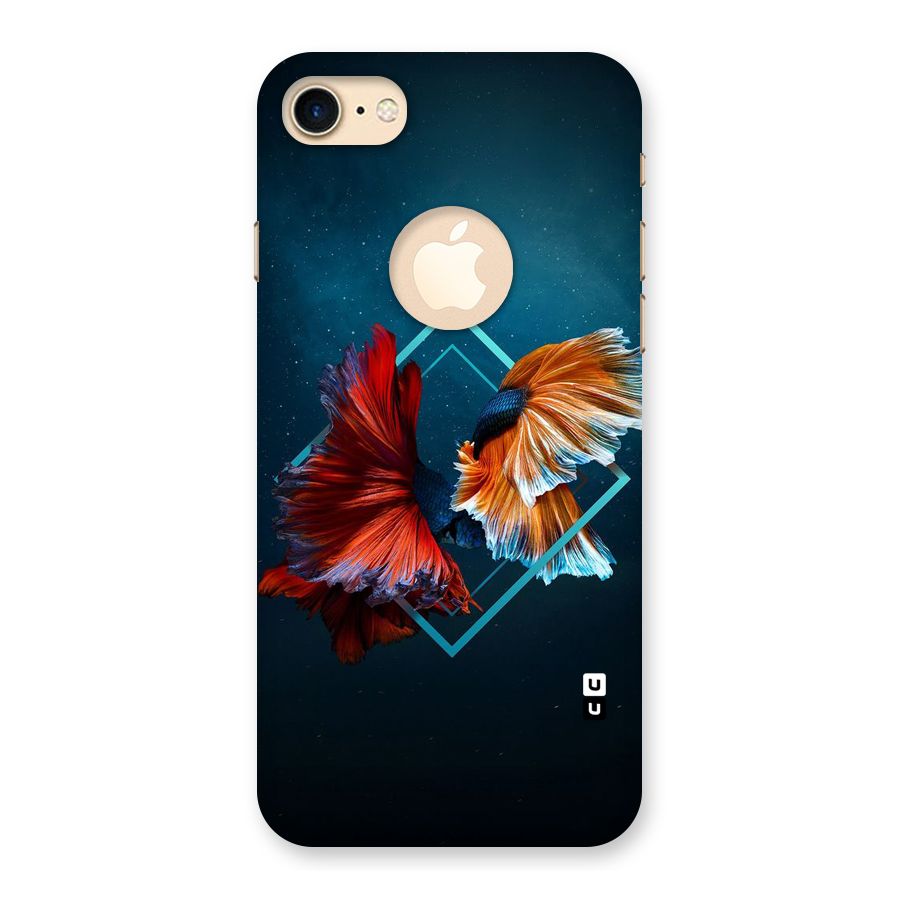 Butterfly Diamond Design Back Case for iPhone 7 Logo Cut