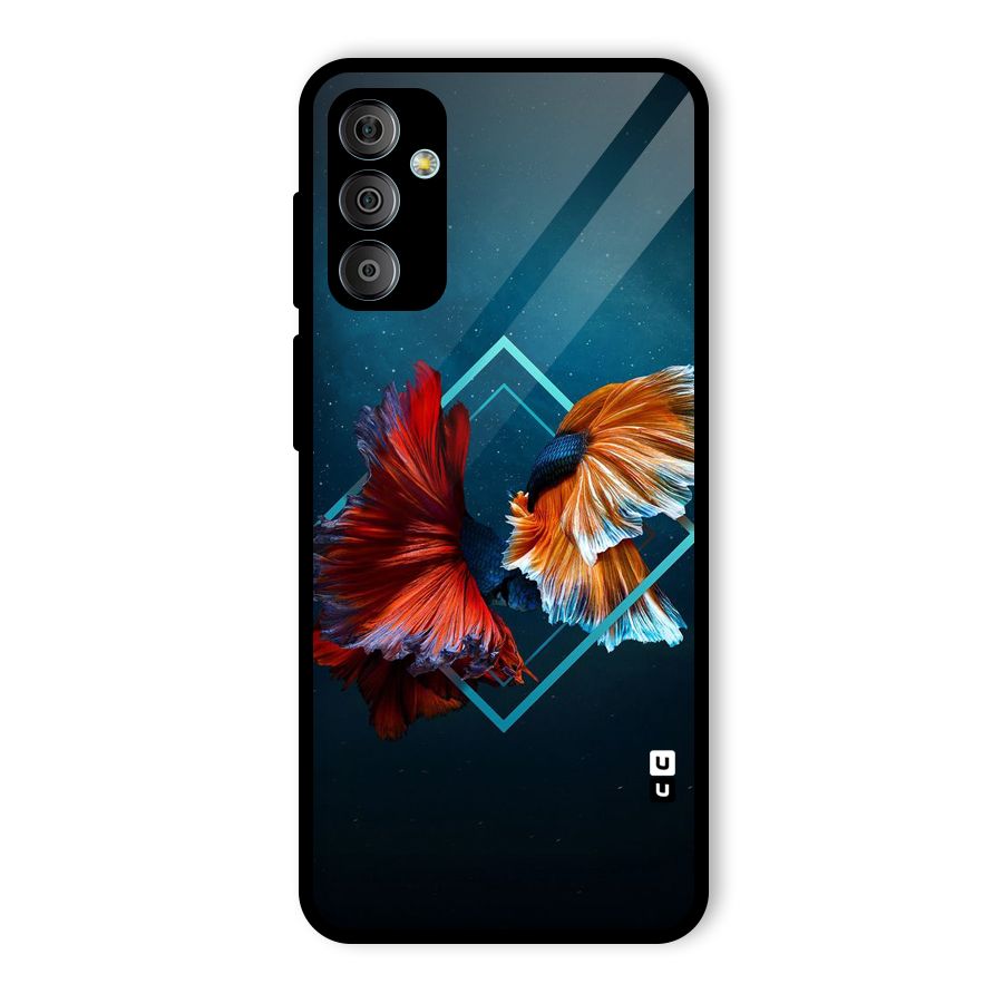 Butterfly Diamond Design Glass Back Case for Galaxy F23