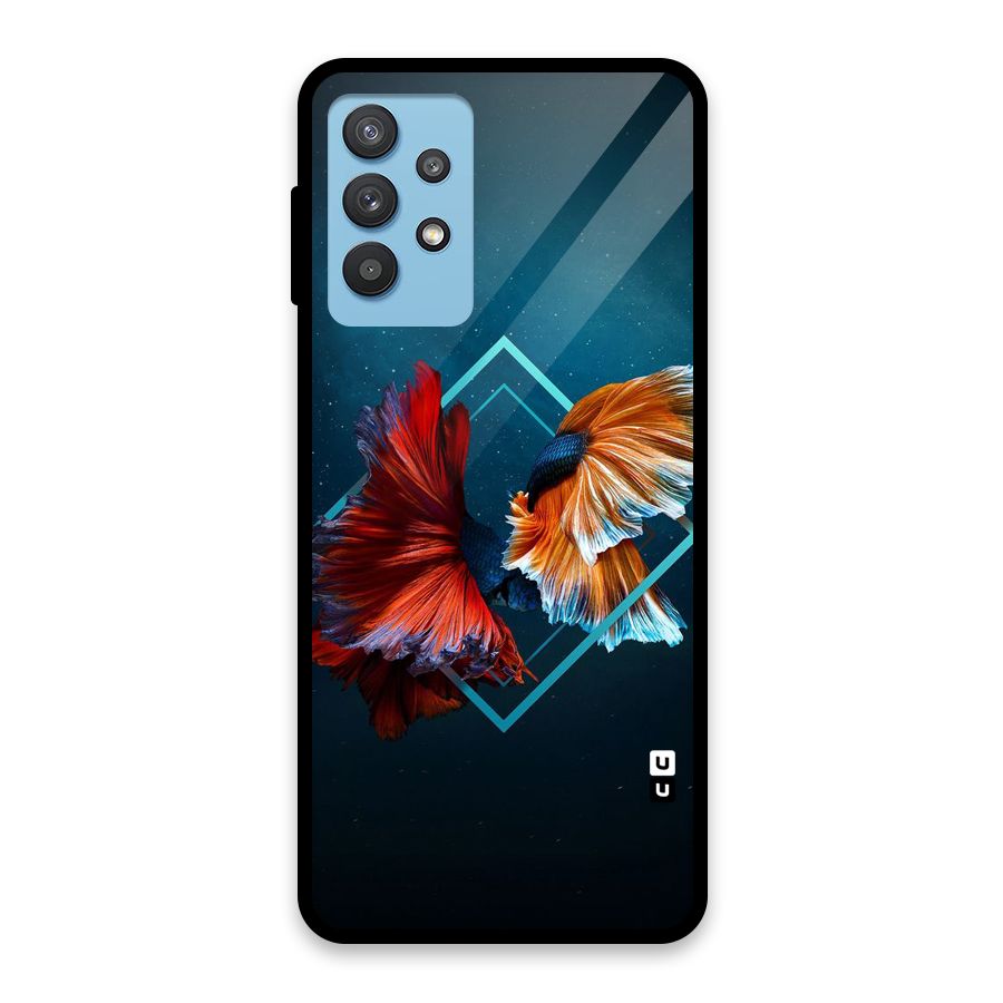 Butterfly Diamond Design Glass Back Case for Galaxy M32 5G