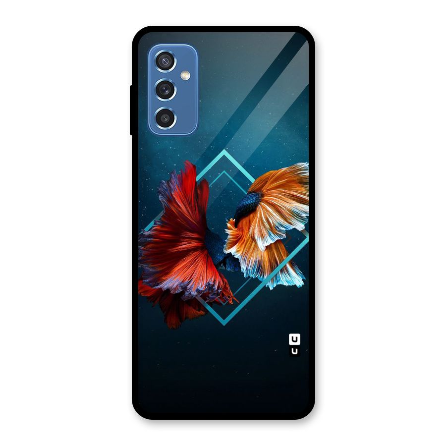 Butterfly Diamond Design Glass Back Case for Galaxy M52 5G