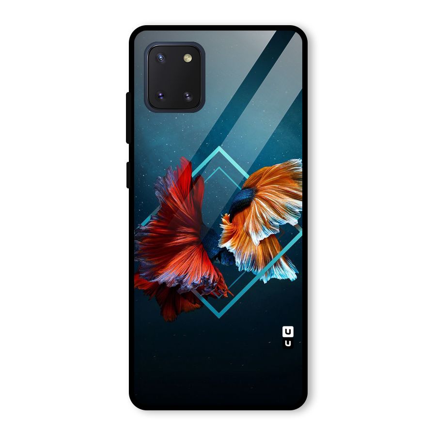 Butterfly Diamond Design Glass Back Case for Galaxy Note 10 Lite