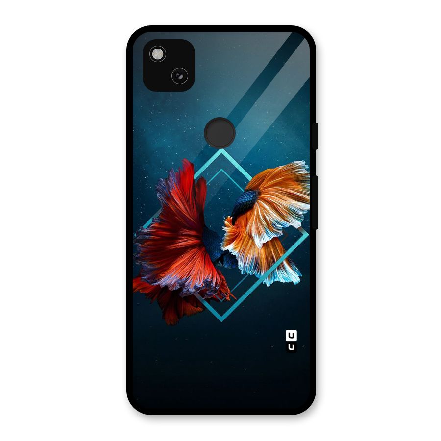 Butterfly Diamond Design Glass Back Case for Google Pixel 4a