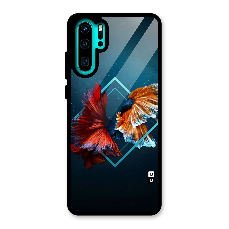 Butterfly Diamond Design Glass Back Case for Huawei P30 Pro
